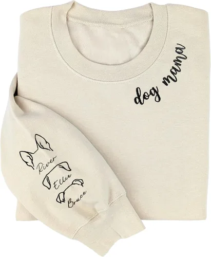 Miniatura 12 de GodLover Custom Dog Mom Embroidered Sweatshirt, Personalized Pet Lover Hoodie, Gift for Women, Mothers Day, Christmas Estilo 03.