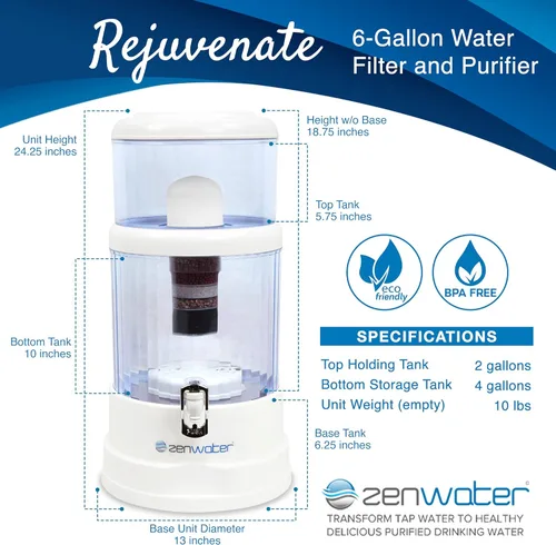 Miniatura 3 de Sistema de filtración y purificación para mesada de Zen Water Systems, Blanco crudo