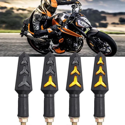 Miniatura 12 de JMTBNO 4 luces intermitentes universales para motocicleta, 15 luces LED intermitentes compatibles con Honda, Yamaha, Suzuki, Street Sports Bike Dirt