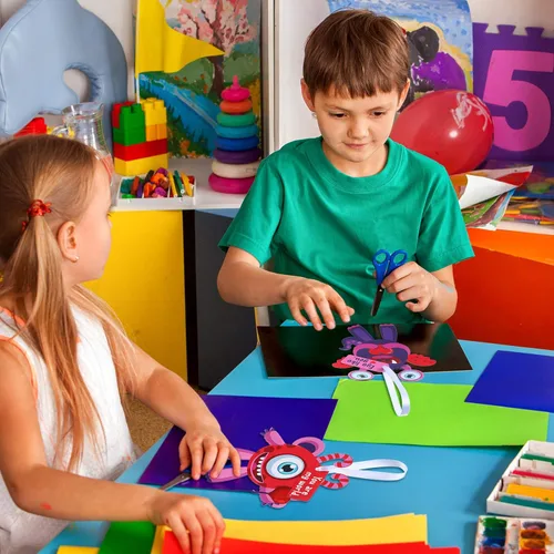 Miniatura 2 de Sumind 48 juegos de manualidades para el día de San Valentín para bricolaje, actividades de San Valentín, adornos colgantes de papel