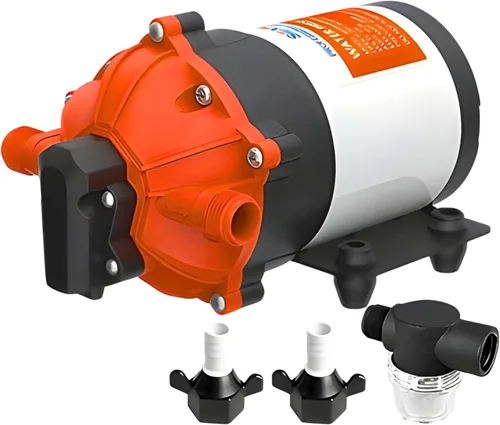 Miniatura 11 de SEAFLO Bomba de presión de agua bajo demanda serie 42 de 12 V, 3.0 GPM, 55 PSI, con derivación para ciclos reducidos, autocebante