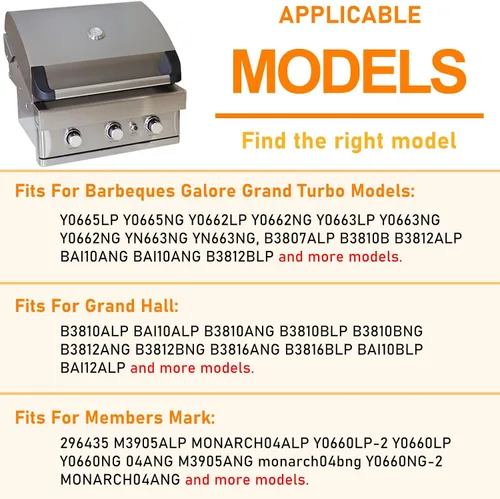 Miniatura 4 de GasSaf Ladrillos de cerámica de repuesto para barbacoas en abundancia Grand Turbo, Grand Hall, Members Mark Grills, 4 placas de calor, briquetas