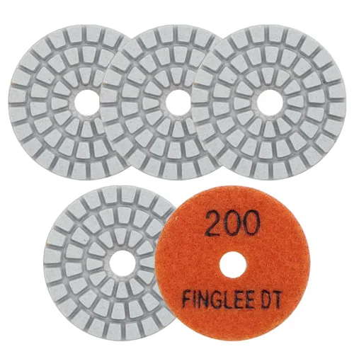 Miniatura 10 de 2 Pulgadas Almohadillas de Pulido de Diamante con Kit de 7 Piezas de Almohadillas de Piedra de Granito Secas y Húmedas para Taladro, Almohadillas