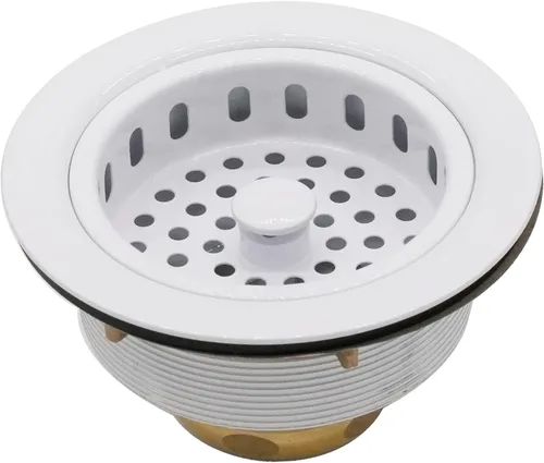 Miniatura 9 de Westbrass D214-05 - Colador grande para fregadero de cocina estilo poste de 3-1/2 pulgadas, níquel pulido
