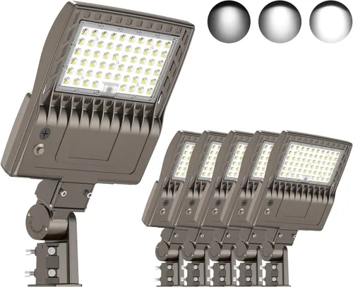Miniatura 19 de KUKUPPO Luz LED de estacionamiento de 200 W, luz de poste de estacionamiento de grado industrial con certificación DLC UL, luz LED caja de zapatos