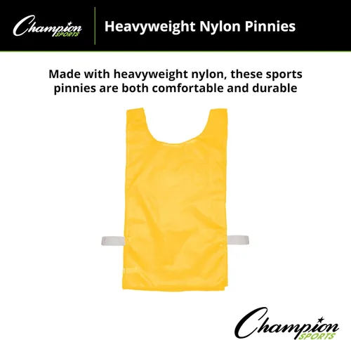 Miniatura 3 de Champion Sports Pinnie de nailon pesado, varios colores (paquete de 12)
