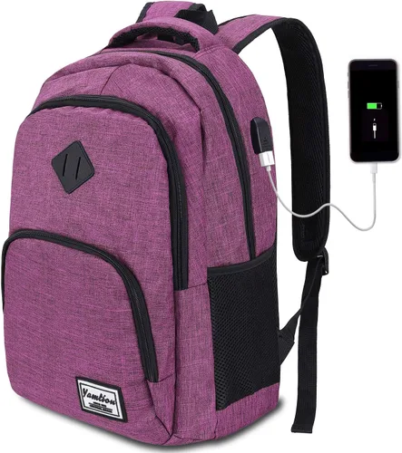 Miniatura 12 de Mochila escolar YAMTION para adolescentes, mochila con USB para preparatoria y universidad, camuflaje azul