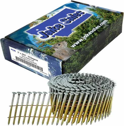Miniatura 10 de 1-1/4 pulgadas x 0.120 pulgadas - 15 grados - Clavos de techo en espiral de soldadura de alambre - electro-galvanizado - Caja pequeña ~ 360 clavos