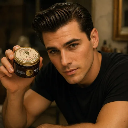Miniatura 4 de JS Sloane Superior Hold Pomade - Crema de peinado de fijación fuerte, brillo medio, a base de agua, reutilizable todo el día, ideal para cabello