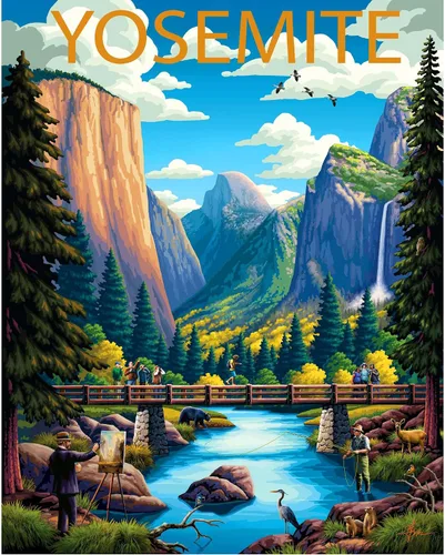 Boardwalk Puzzles Yosemite National Park - Rompecabezas de 1000 piezas para adultos, fabricado en Estados Unidos