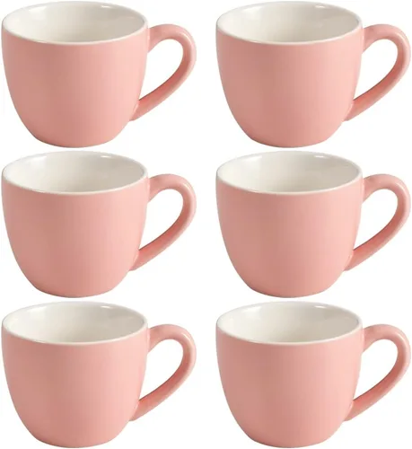 Miniatura 15 de homEdge Mini taza de café de porcelana, 3 onzas / 90 ml, pequeñas tazas de café demitasse para expreso, té - Juego de 6, multicolor