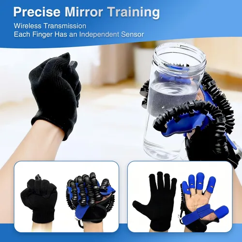 Miniatura 3 de Equipo de rehabilitación de manos, Guantes de terapia para dispositivo de recuperación de mano de accidente cerebrovascular, Guante
