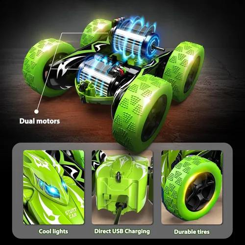 Miniatura 6 de Excitobo Coche de Control Remoto, 4WD 2.4GHz Coches RC Rápidos con Luces en las Ruedas, Juguetes para Niños de 3 a 12 Años, Regalos de Cumpleaños