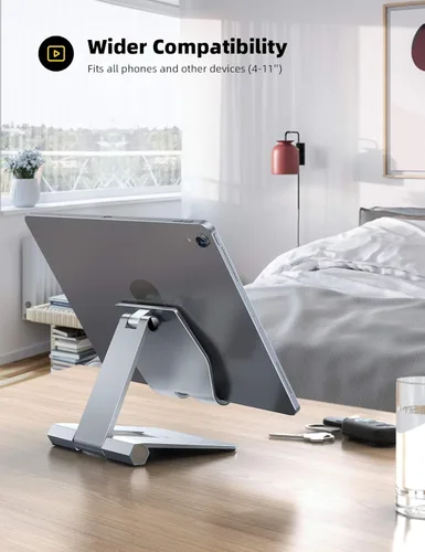 Miniatura 4 de Soporte Lamicall ajustable para teléfono, para escritorio Plateado (sliver)
