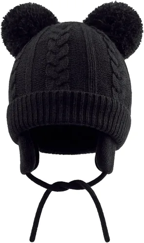 Miniatura 29 de Duoyeree Gorro de invierno para niños pequeños con solapa para las orejas, bufanda gruesa y cálida gorra de calavera para niños y niñas