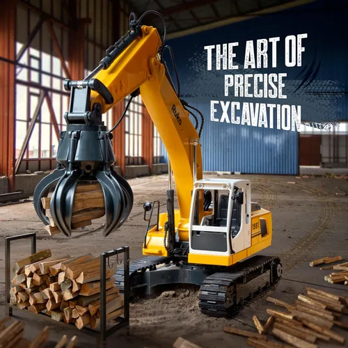 Miniatura 3 de Ruko 1561 Excavadora RC 3 en 1, juguetes de construcción para niños, vehículos de control remoto de 17 canales con pala de aleación para agarrar