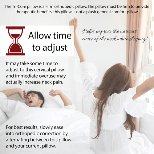 Miniatura 9 de Core Products Almohada de apoyo cervical Tri-Core y combo de núcleo de viaje, firme estándar, tamaño completo