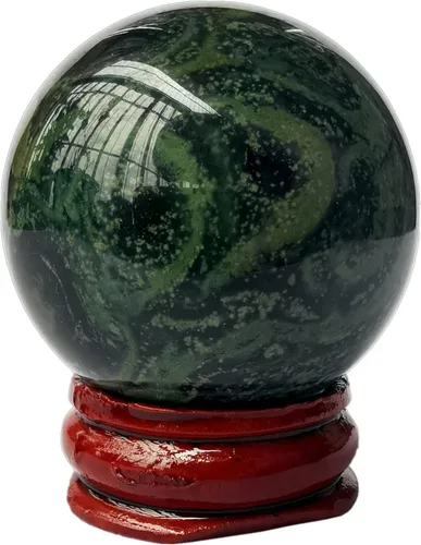 Miniatura 19 de Escultura de esfera de adivinación de cristal curativo de labradorita negra de 1.575 pulgadas, bola de piedras preciosas, colección decorativa