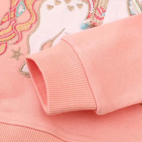 Miniatura 21 de Sudaderas para niñas pequeñas, cuello redondo, sin botones, de manga larga, para invierno, casual, ropa 2T-7T, Dinosaurio
