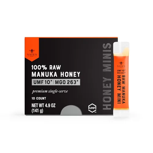 Miniatura 13 de Nate's Raw Manuka Honey New Zealand MGO 83+ Certificado UMF 5+ Botella exprimible de 13.2 oz