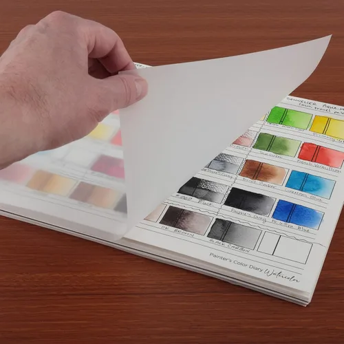 Miniatura 4 de HG Art Concepts Painters - Agenda de colores – 9 x 12, 140 libras, libro de muestras de color sin ácidos con 10 páginas para acuarela y medios