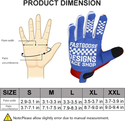 Miniatura 5 de OUNIXUE Guantes de motocross para motocicleta con pantalla táctil para hombres y mujeres, guantes de motocross de montaña de dedo completo
