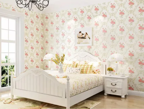Miniatura 6 de Papel tapiz vintage en relieve 3D con diseño floral para despegar y pegar, rosa rosado, papel de pared de flores, pegar y despegar, papel