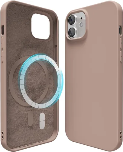 Miniatura 88 de oakxco Funda de silicona para iPhone 12 Pro Max, magnética, compatible con carga inalámbrica Magsafe, cubierta protectora de goma suave y delgada