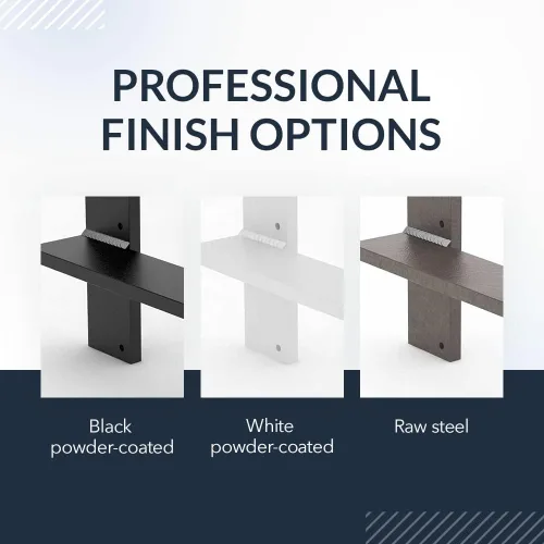 Miniatura 5 de Soporte de pared flotante para encimera, soportes de pared resistentes para crear bancos flotantes, escritorio, tocador, bar o repisa, acero