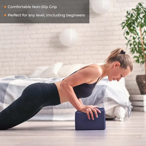 Miniatura 6 de Power Systems Bloque de yoga Espuma de grado comercial, ligero, duradero, soporte ergonómico para uso doméstico y estudio Yoga, pilates, marino