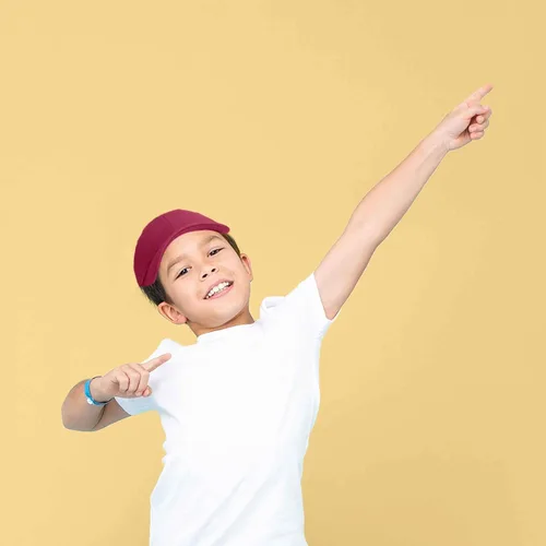 Miniatura 42 de DALIX Gorra plana de algodón, color marrón, náutico, rosa, rojo o blanco, para niños o jóvenes