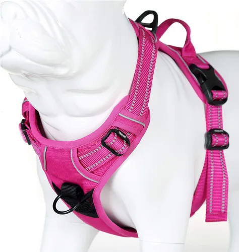 Miniatura 11 de JUXZH Truelove Arnés para perro sin tirones con mango de fácil control y 2 accesorios para correa, chaleco reflectante ajustable para mascotas