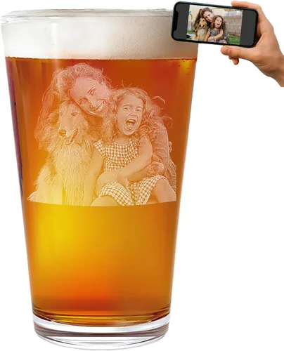 Miniatura 9 de Vaso de cerveza grabado personalizado de 16 onzas, regalos de Navidad grabados personalizados para hombres, regalos de cumpleaños para papá, regalos