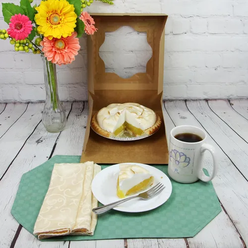 Miniatura 2 de Global Sugar Art Caja de panadería marrón de 8 x 8 x 2.5 pulgadas para tartas, galletas, pasteles, brownies, quiche y todos los productos horneados.