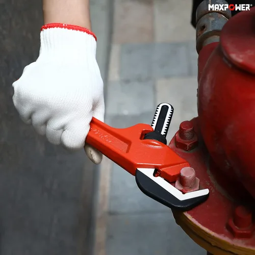 Miniatura 7 de MAXPOWER Llave hexagonal ajustable de 12 pulgadas, roja, de hierro fundido