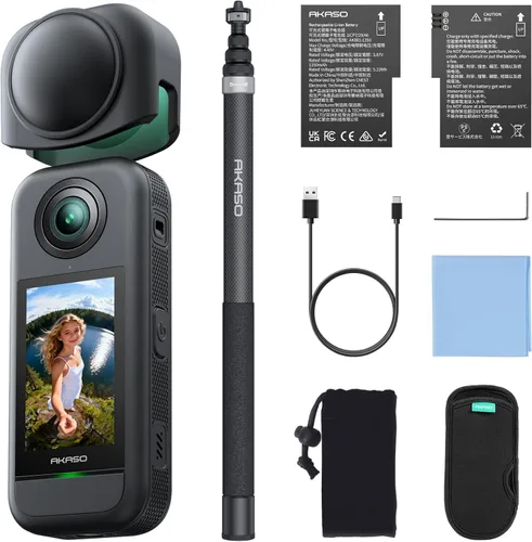 Miniatura 10 de AKASO 360 Cámara de acción resistente al clima de 360° - Video 360 de 5.7K con sensores de 1/2 pulgada de 48 MP, foto 360 de 72 MP, 360-SuperSmooth