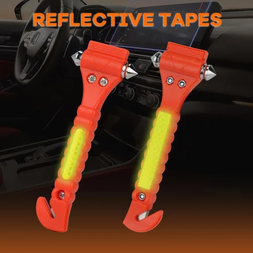 Miniatura 5 de SINSEN Juego de 2 martillos de seguridad para automóvil, herramienta de escape de emergencia, martillo de vidrio para ventana de automóvil, rompedor
