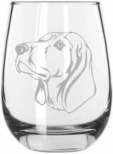 Miniatura 69 de Sakhalin Husky Dog - Copa de vino grabada personalizada de 15.25 onzas sin tallo
