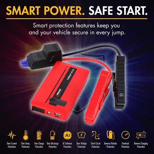 Miniatura 7 de Wagan EL7601 iOnBoost V8 Slim Arrancador de Coche 1200 A Pico 12 V Batería de Litio Portátil para Coche de hasta 4.0 L V8 de Gasolina o 2.0 L Diésel