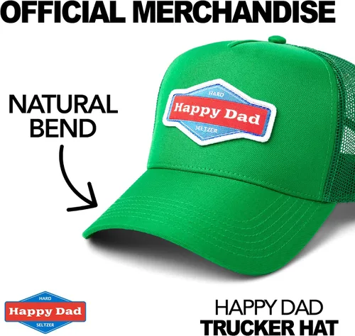 Miniatura 36 de Sombrero de camionero de Happy Dady, sombreros de moda para hombre con parte trasera de malla transpirable, cierre a presión, regalos de cumpleaños