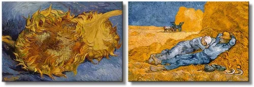 Miniatura 38 de wall26 - Les Alyscamps (Avenue in Arles) / Avenue of Poplars in Autumn de Vincent Van Gogh - Reproducción de pintura al óleo en juego de 2