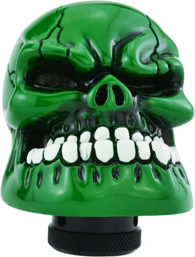 Miniatura 11 de Pomo de palanca de cambios de resina de calavera para automóvil, pomo de palanca de cambios de transmisión brillante para la mayoría de vehículos