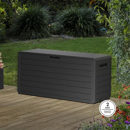 Miniatura 12 de Keter Atlas - Caja de 70 galones – Caja de almacenamiento al aire libre resistente a la intemperie para patio, patio y piscina, construcción