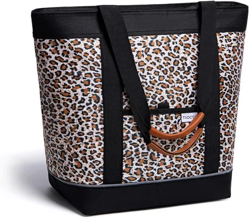 Miniatura 12 de Insulated Cooler Bag Reusable Grocery Tote Bags Transport Large Lunch Box for Women Negro satinado