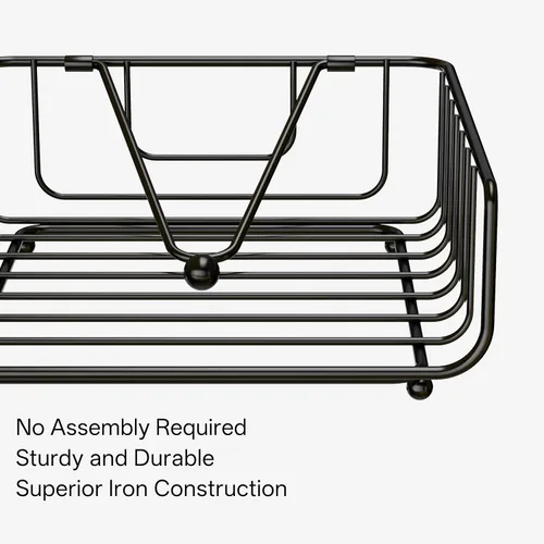 Miniatura 5 de Paquete de 2 servilleteros para mesa con brazo pesado, servilleteros planos de metal para servilletas de papel, dispensador de servilletas al aire