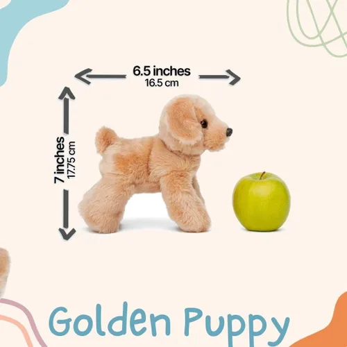 Miniatura 4 de Jolitee Golden Retriever - Peluche de perro bronceado, suave y abrazable para perro, 6.5 x 7 pulgadas