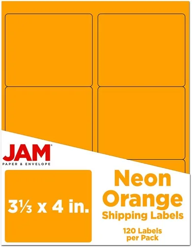 Miniatura 50 de JAM PAPER Etiquetas de envío de hoja completa - Papel adhesivo imprimible - 8 1/2 x 11 - Amarillo - 10 páginas completas/paquete
