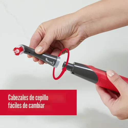 Miniatura 4 de Cepillo de limpieza Rubbermaid Reveal Power Scrubber con cabezal multiusos, cepillo de limpieza eléctrico inalámbrico con batería, resistente al