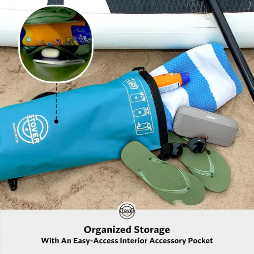 Miniatura 4 de STOVER 5/10/25/30/40/55L Waterproof Dry Bag- Roll-Top Backpack w/Phone Case- Kayaking, Hiking, Camping, Boating- Men/Women 5L azul
