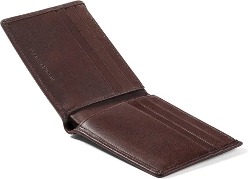 Miniatura 4 de Leatherology Cartera Bifold Delgada para Hombres Cartera Delgada de Bolsillo Frontal con 6 Ranuras para Tarjetas, Compartimento para Billetes y 2